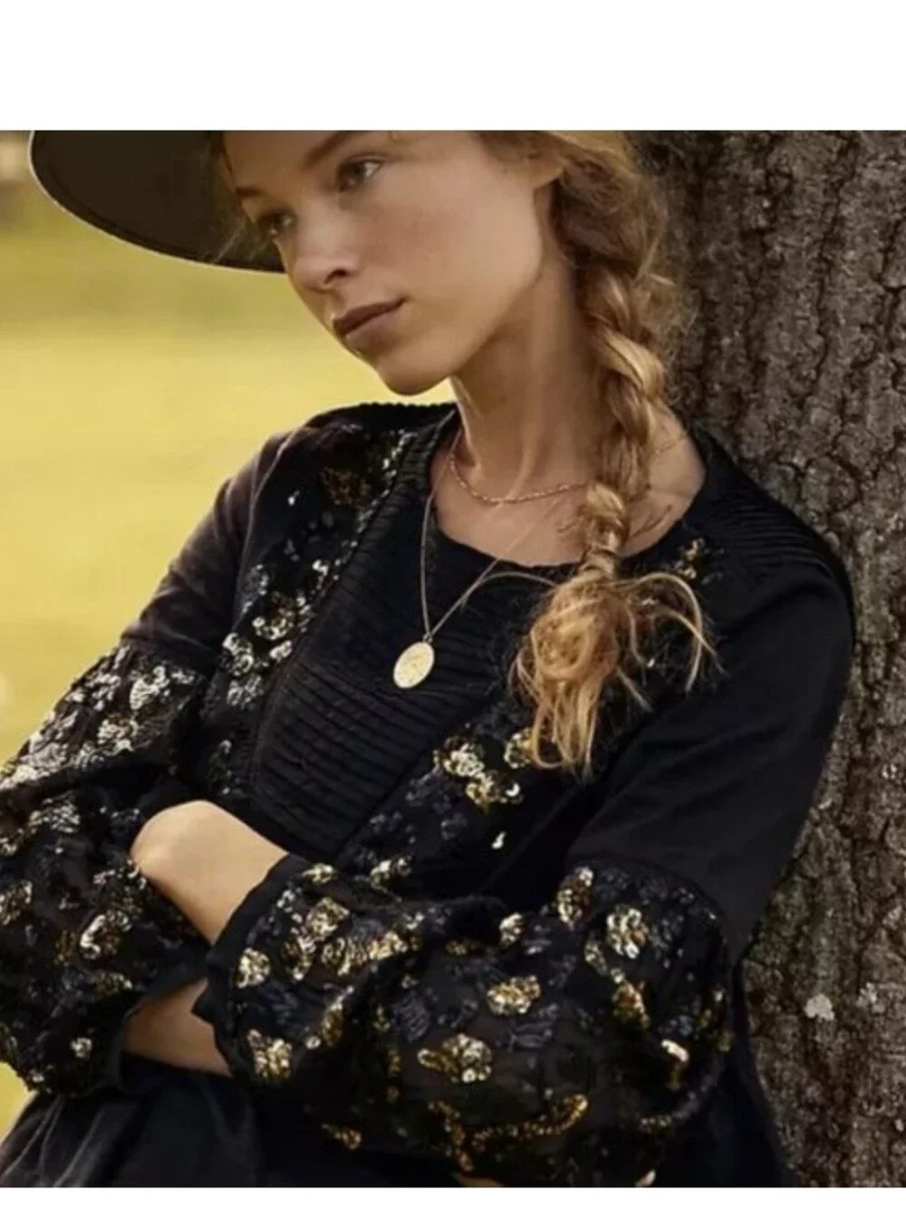 Anthropologie black gold